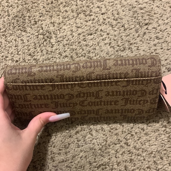 NWT!!! Juicy Couture chestnut chino glam flap clutch wallet! - Picture 2 of 3